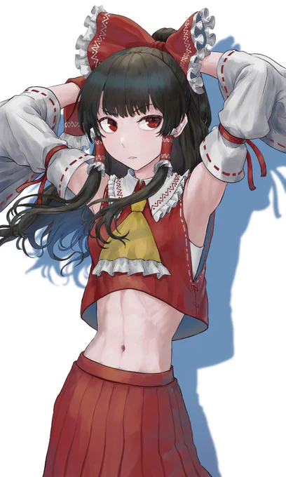 お腹も見せていくスタイル