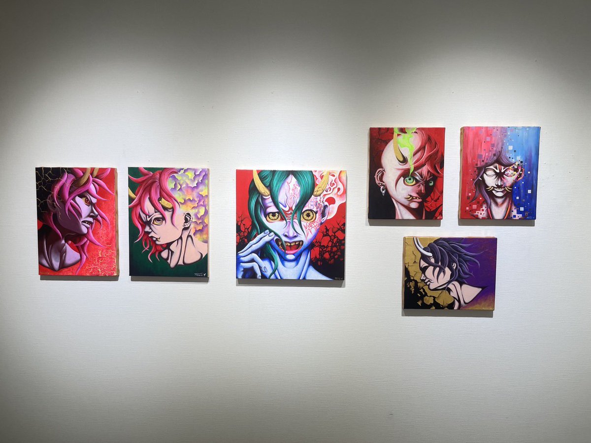 すっかり出遅れましたが今日からグループ展「Inside the Mask」を開催