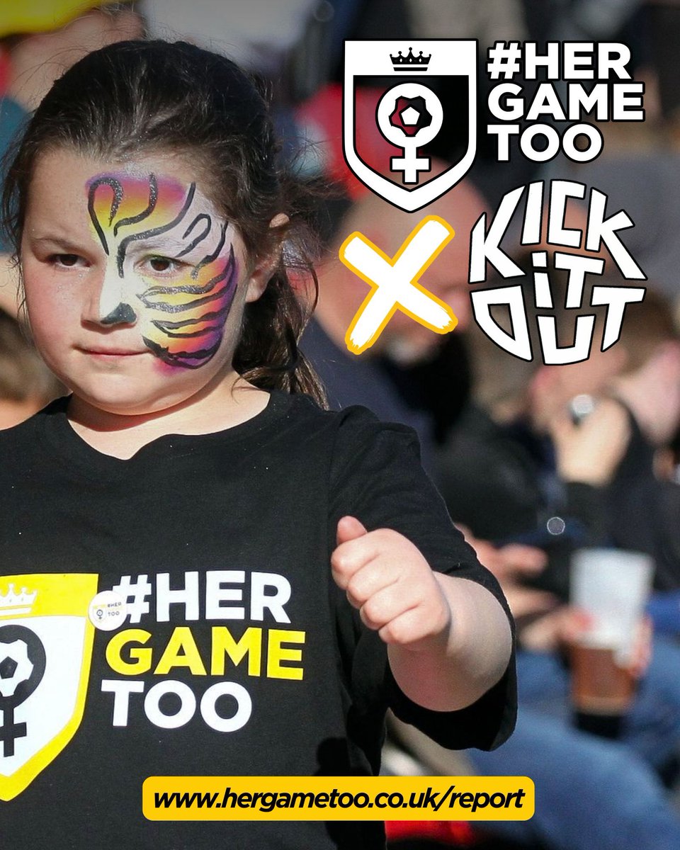 HerGameToo's tweet image. 🚨 Weekend reminder!

Everyone deserves to enjoy football safely. If you encounter sexism, report it here 
👉 buff.ly/rzyKZ25

Every report makes a difference. With @kickitout, we’re pushing for equality and respect throughout the game. 💪⚽ 

#hergametoo #kickitout
