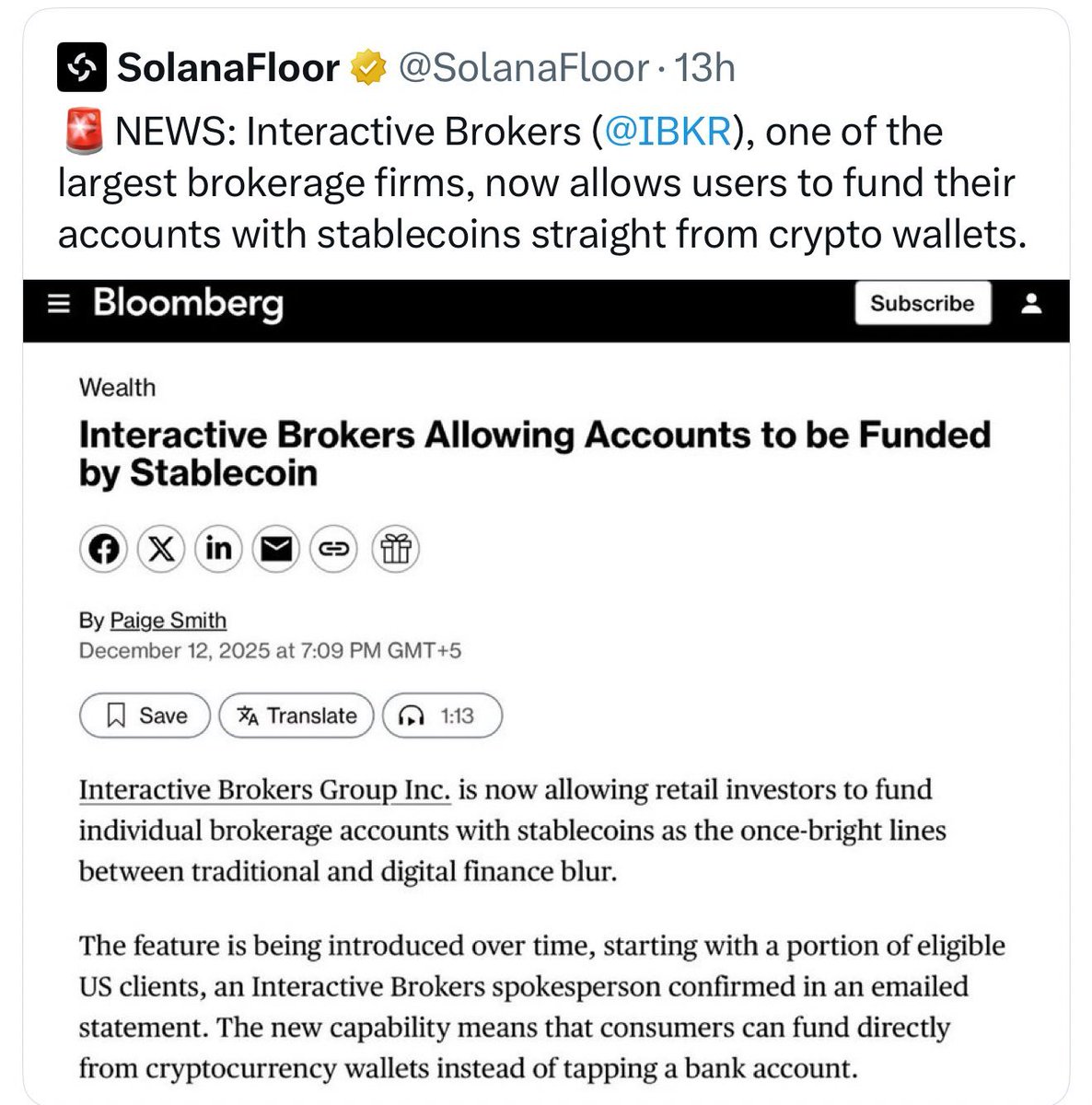 盈透证券支持稳定币入金，没啥开创性，可以散了？ 我今天看到很多朋友都在聊关于支持入金这件事儿了，很多朋友都还比较激动。  表示后续链上炒美股就不复存在了，个人觉得还是会存在一定的时间！ 我去研究了一下相关的材料发现这个事儿，发现其还真的没有大家想象的那么 ...