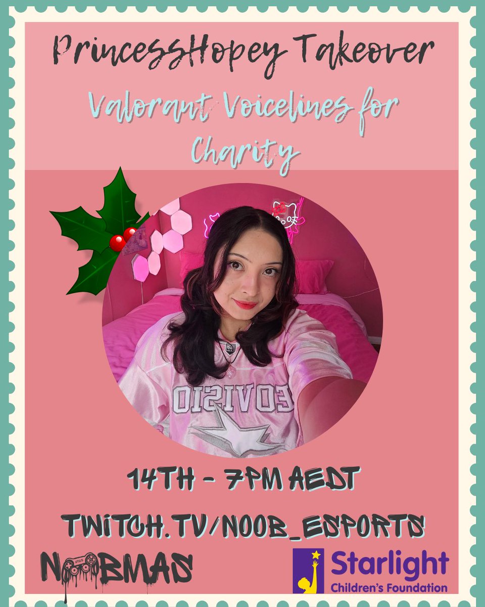 noob_esports's tweet photo. ๐LIVE NOW FOR NOOBMAS๐
๐บhttps://t.co/0tDRN5ZZKP PrincessHopey is taking over Twitch to raise money for Starlight as part of Noobmas!
Donate here: https://t.co/9MMxndlGq0 ๐
#noobesports #noobmas #twitch #charityevent #starlightproject https://t.co/cCcrszbB32