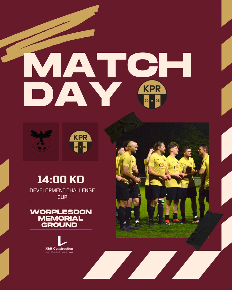 Only one game today for the club and that is the reserves. They travel a short journey to face @worplesdonphoenixfc in the development challenge cup. 
❌No Game for first team today. 
#WeAreKPR #surreyfootball