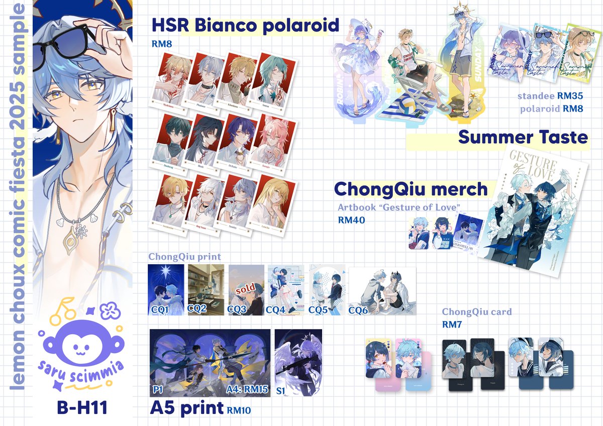 saru_scimmia's tweet image. 🎉 [Comic Fiesta 2025 PO &amp;amp; Giveaway!] LEMON CHOUX 

⏰Time: Dec 13-Dec 17
📌 Booth: B-H11 

First time at #comicfiesta2025, check out our full catalogue &amp;amp; PO link in my bio - GO welcome!  
🎁 GIVEAWAY info below

💙&amp;amp; 🔁 appreciated~

#cf2025 #comicfiesta2025catalogue