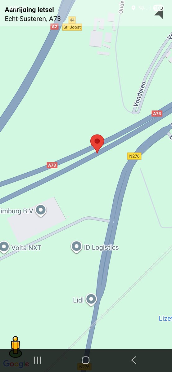 Verkeersongeval met prioriteit 1 op de A73 bij Sint Joost