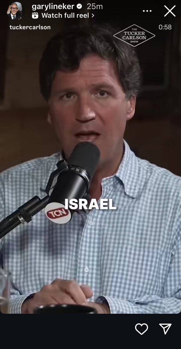 Gary Lineker shares Tucker Carlson. Inevitable but also sad. There’s no denying it any more.