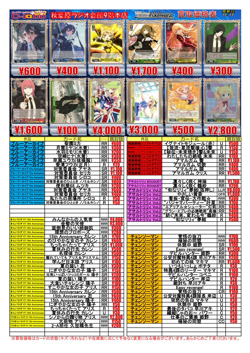 ◇ #ヴァイスシュヴァルツ 買取情報◇ 負けん気溢れる名調教師 アウラ
