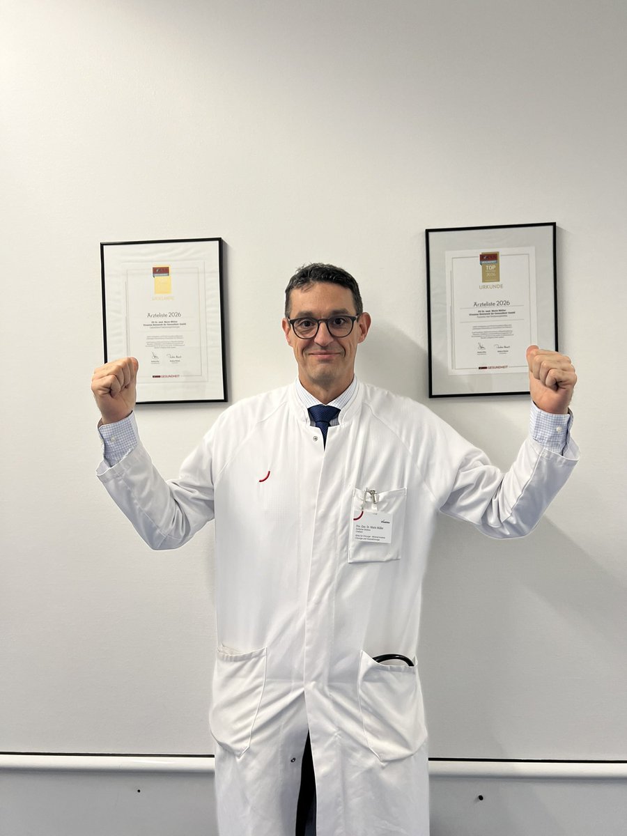 MarioMuller2's tweet photo. Erneut in der Ärzteliste 2026 ausgezeichnet.
Anerkennung für meine Arbeit in der chirurgischen Onkologie, insbesondere bei Tumoren des Verdauungstrakts und in der Gallenwegchirurgie.
#ChirurgischeOnkologie #Gallenwegchirurgie #Viszeralchirurgie #Ärzteliste2026 https://t.co/mCoZiKZ106