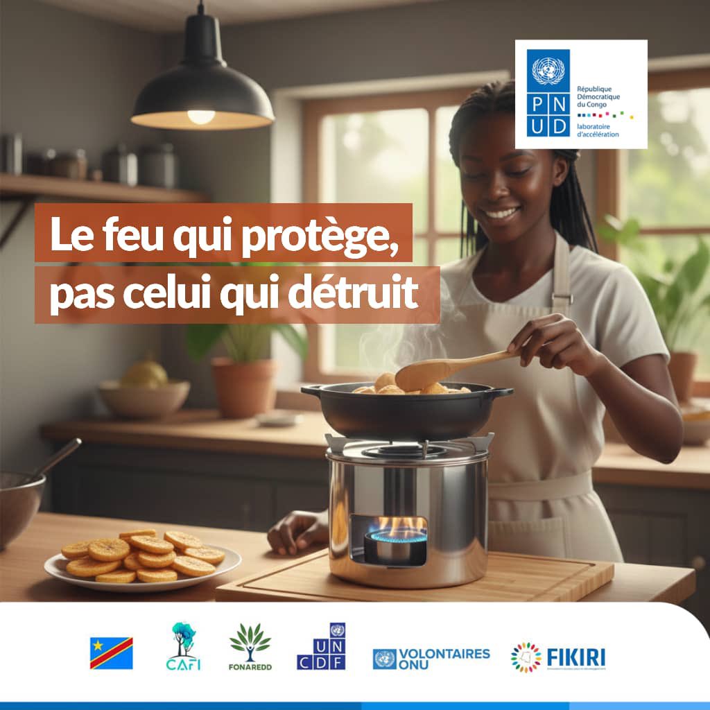 Clems099's tweet photo. Le feu nourrit nos repas, mais ne doit jamais blesser ceux qu’on aime.  
Avec les foyers améliorés ou le gaz, maman cuisine sans danger pour sa santé ni celle de sa famille.  
@FikiriSDG @PNUDRDC @olimuf @KusinzaSerge @UNDPAccLabs 
#CuissonPropre #ÉnergieVerte #SantéPourTous https://t.co/Gft3KllRXK