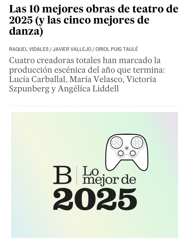 bober_e's tweet photo. Los mejores libros de 2025 (también infantiles y juveniles), libros (en catalán, euskera y gallego), cómics, exposiciones, discos, películas, series, obras de teatros y danza, videojuegos. @babelia_elpais ¿Y los mejores espectáculos de circo del año 2025?#elcircoexiste https://t.co/luUXFLWj5b
