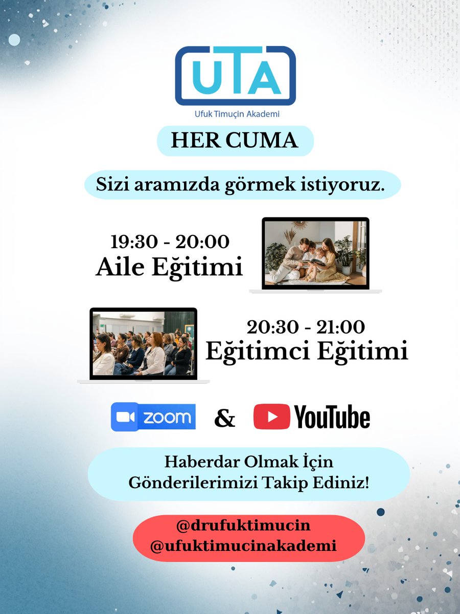 ❤️ HİÇ BİR ÇOCUĞU GERİDE BIRAKMAK YOK!❤
Lütfen yararlanacağını düşündüğünüz meslektaş ve ailelere aşağıdaki Link ağacını göndererek linkler arasında yer alan Aile ve Eğitimci Ağlarına katılmaya davet ediniz. linktr.ee/ufuktimucin