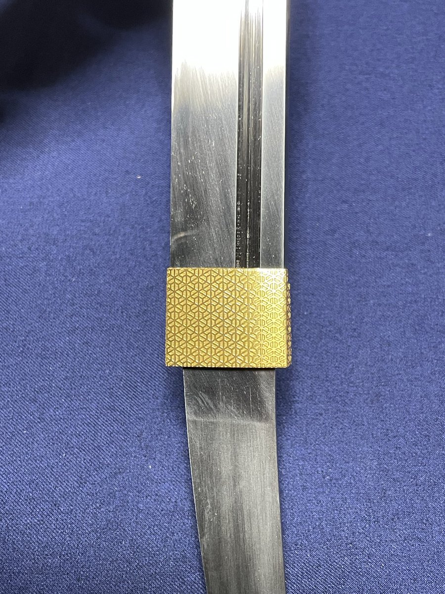 出来上がったハバキその2 「毘沙門亀甲金着せ一重ハバキ」 白銀師さん