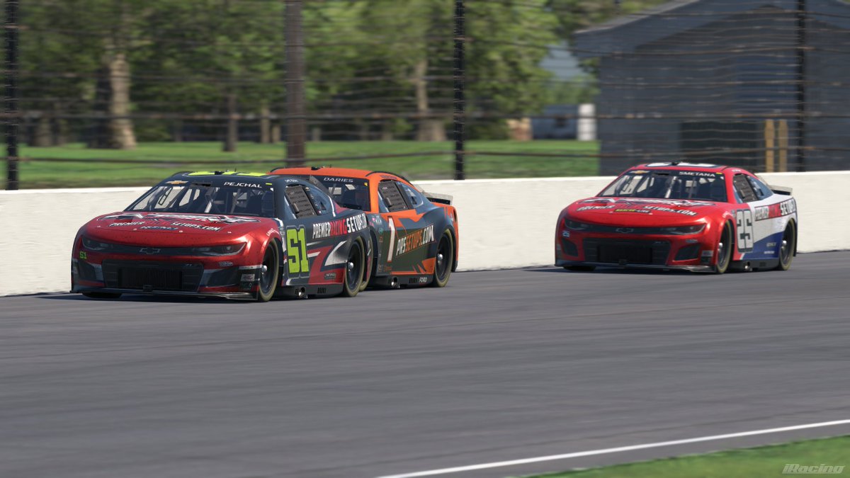 czechnascarteam's tweet image. It was a time for the final race at International #iRacing Series. Just a two weeks after the road course race on the streets in the Chicago, they moved at @IMS for this final #nascar race and the total length was scheduled for a long 500 miles, which is exactly a 200 laps there.…