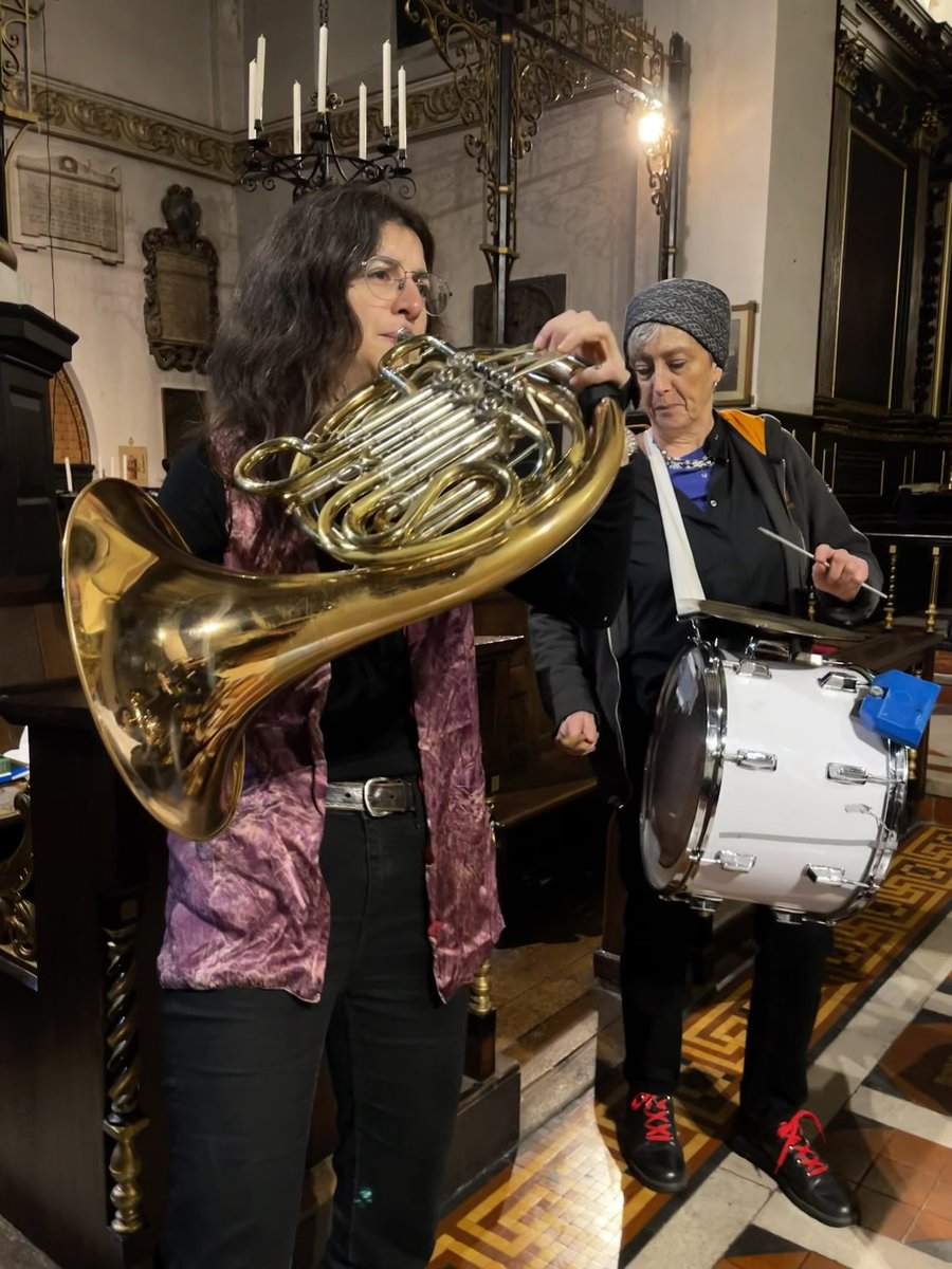 TunedInLDN's tweet photo. Just over two weeks ago @hopskotshne’s #klezmer music brought us so much cheer. Here are some pre-gig pics. #StMarysRotherhithe #TunedInLondon #SE16 https://t.co/dCKTgvnvHe