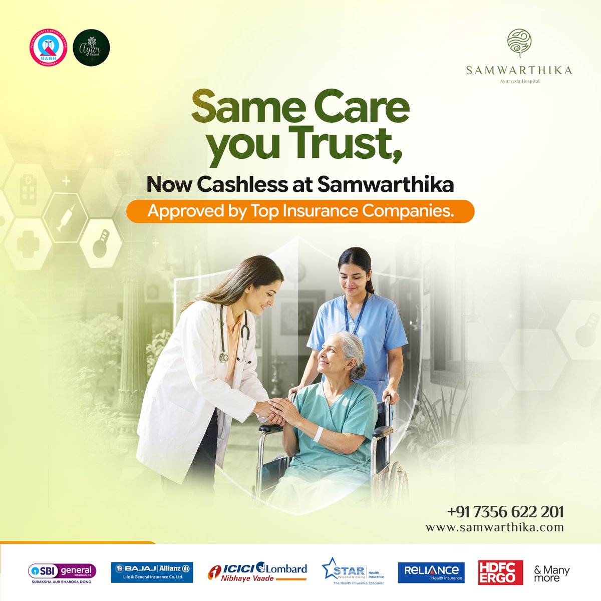 samwarthika's tweet image. Authentic Ayurvedic care you believe in.

Now available with #cashlessinsurancesupport. Your health deserves stress-free treatment.

samwarthika.com/insurance/

#CashlessInsurance #CashlessTreatment #AyurvedicTreatment #AyurvedaHospital #Samwarthika #SamwarthikaAyurvedaHospital