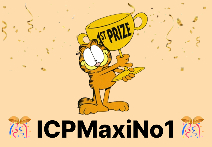 GarfieldCoinICP's tweet photo. Big congrats to ICPMaxiNo1 on winning the weekly leaderboard — again!
Second time on top, well deserved. 🏆🔥 https://t.co/fyKCR0UkMl