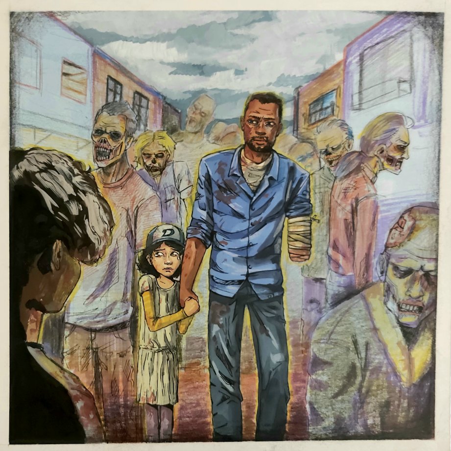 poster paint and color pencils, made in 2023 #TheWalkingDead #twd