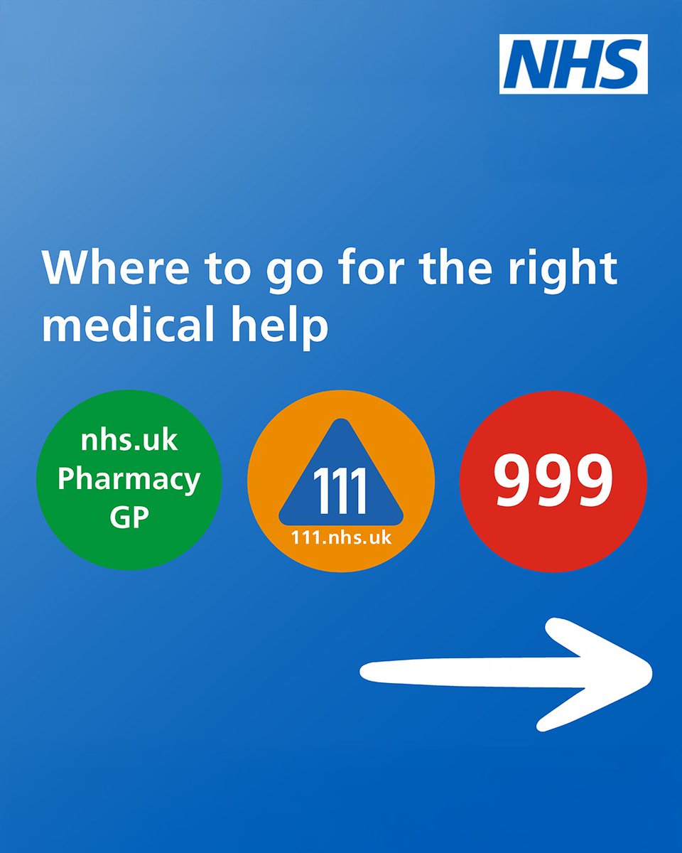 NHSuk's tweet image. The NHS is here for you, and this winter it’s more important than ever to use the right services to get you the help you need.