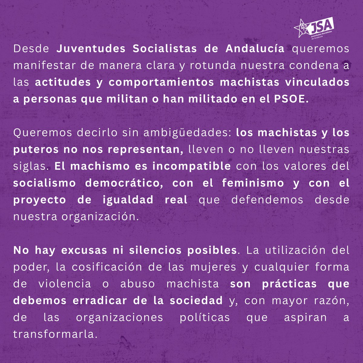 💜 Feminismo como principio irrenunciable.