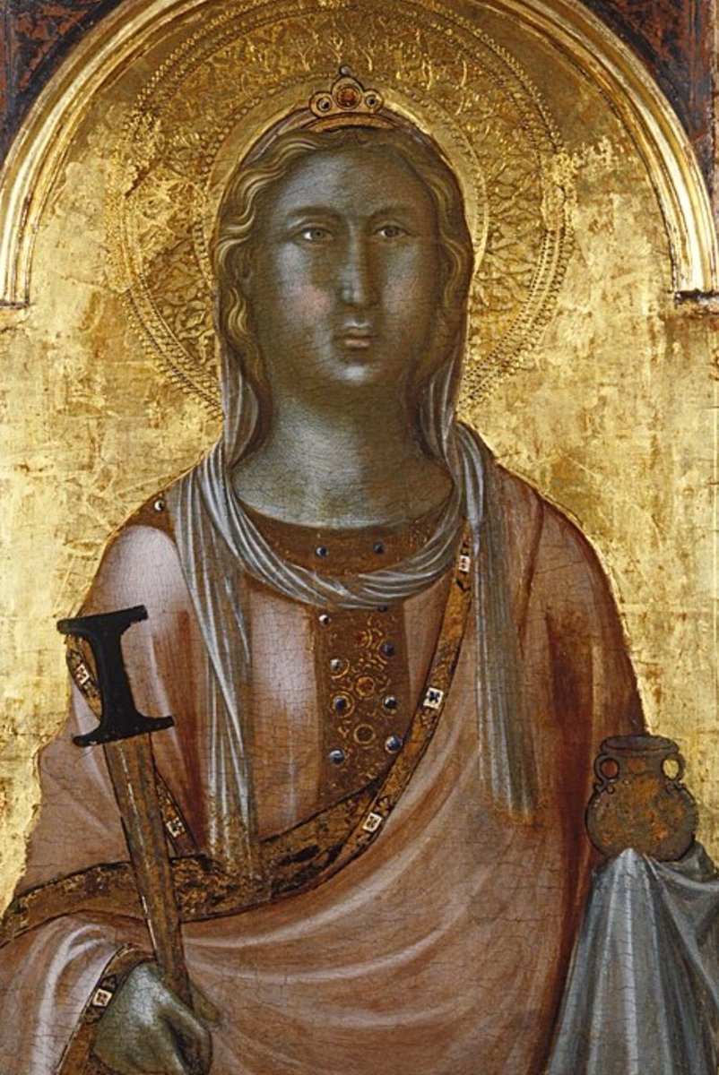 Memorial of Saint Lucy 😇

Virgin martyr killed in the persecution of Diocletian (d.304)

Image Saint Lucy by Niccolò di Segna, c. 1340 via Wikipedia