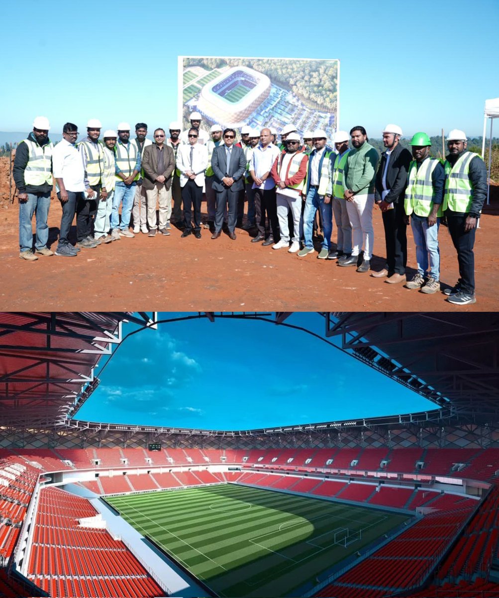 TheKhelIndia's tweet photo. 🚨 GOOD NEWS FOR INDIAN FOOTBALL 🇮🇳

Meghalaya CM Conrad K Sangma laid the concrete foundation of Mawkhanu Football Stadium, India's Biggest Football Stadium with 40k Capacity!

The Govt will be investing ₹732 Crores!

Meghalaya aims to be Football Capital of India https://t.co/NlpDWh3foW