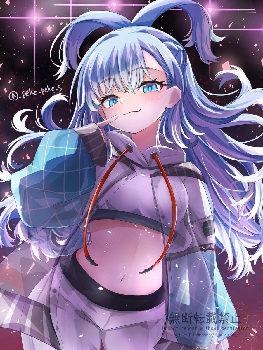 こぼちゃん描きました🌊

#hololiveIDArt #AeruSeni #fanart
#Kobo_Kanaeru  #Vtuber