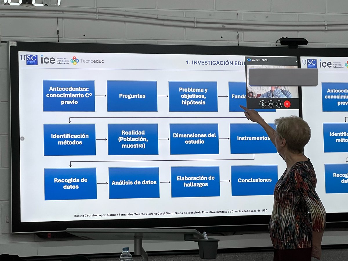 🧐 A investigación é esencial no ámbito educativo:

💡 Coñecemento 

💡 Sistematización

💡Rigor 

💡 Compromiso ético

Iniciamos a fase 2️⃣ do seminario de investigación con <a href="/UniversidadeUSC/">USC</a> Lorena Casal, Beatriz Cebreiro e Carmen Fernández.

#ItinerarioInnovacion #CPD