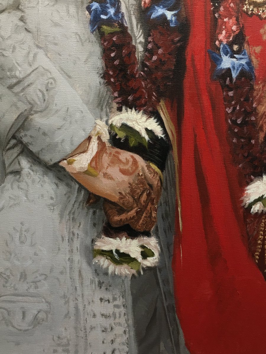 some detail pics I took throughout the procress 

definitely the most labourious painting I've ever done