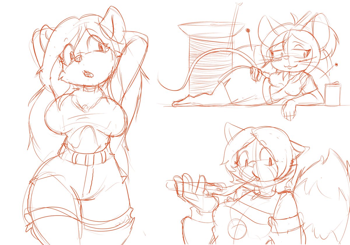 Hoy le toco bocetito a mis furras uwu