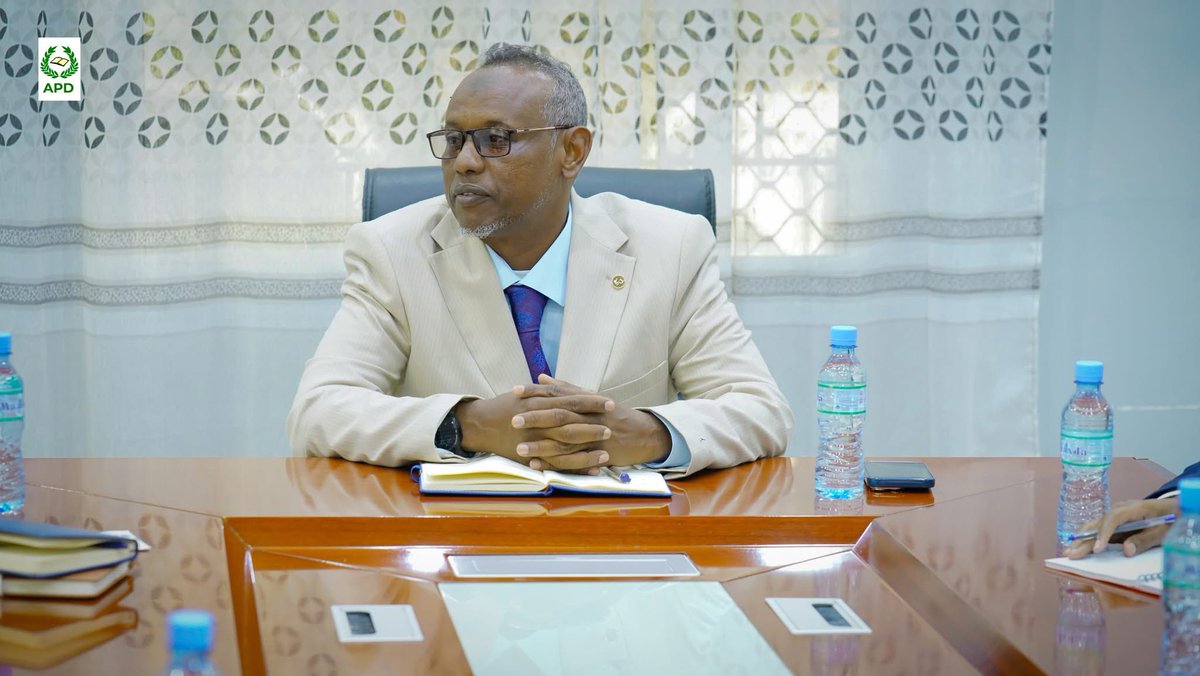 AcademyApd's tweet photo. APD office in Hargeisa hosted Ms. Louise Hancock @HeadBritOffice, and colleagues for an exchange on peacebuilding, governance, and security trends across Somaliland, including Awdal, Sanaag, and Sool. 

The meeting reaffirmed shared priorities and continued collaboration. https://t.co/C7KNuIBFl3