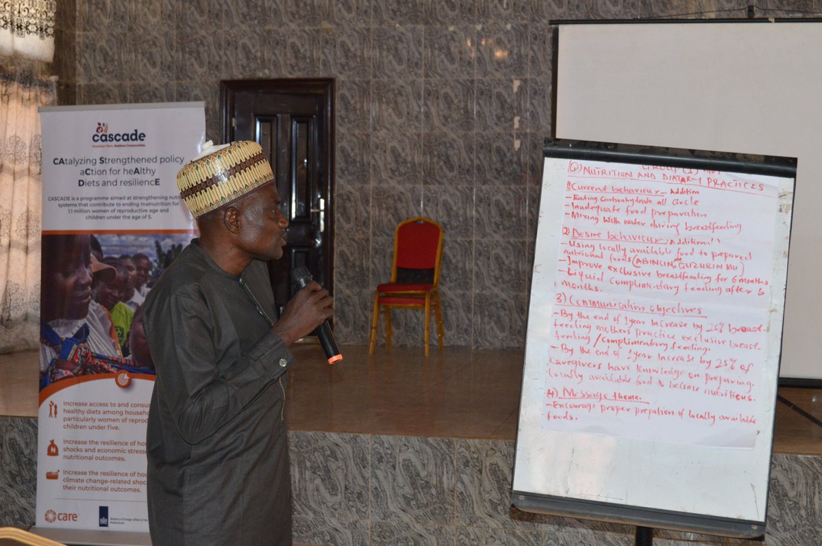 CARE_Nigeria's tweet photo. Through the #CASCADEProject, CARE &amp; GAIN convened an SBCC Strategy Validation Workshop to shape evidence-based, context-specific nutrition interventions

Together with government &amp; community leaders, we’re driving behavior change for better nutrition outcomes for women &amp; children https://t.co/QDutjmXj6f