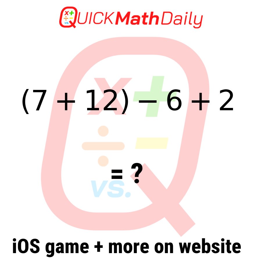 🚨Quick! 💨 Can You Solve⁉️⏱️

No Calculator ❎ 🧠 Comment Below‼️👇

See more on QuickMathDaily.com 👀 ✅