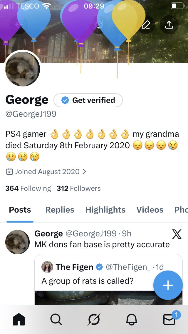 George tweet media