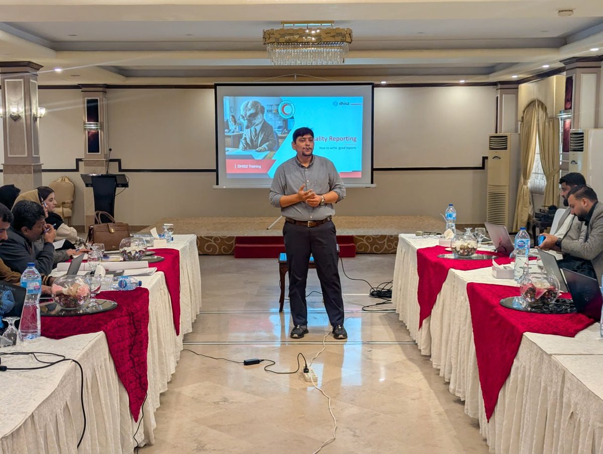 PRC_official's tweet photo. PRCS, in collaboration with the Norwegian Red Cross, concluded a 3-day DHIS2 training in Islamabad for teams from Merged Areas and KP, strengthening digital health data skills for evidence-based action.
@prcsma
@rodekorsnorge 

#PRCS #DHIS2 #DigitalTransformation https://t.co/vQtUos1re3