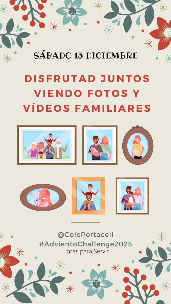 #Portaceli25 Comenzamos el Adviento 2025 ¿Te apuntas?

Cada día una actividad que nos ayude a vivir el Adviento más conscientes y comprometidos.

🕯️#AdvientoChallenge2025 #LibresParaServir
