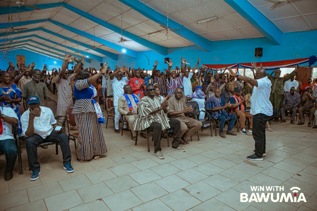 MBawumia's tweet photo. As I interacted with fellow patriots in Lambussie Karni, Nandom, Lawra and Jirapa constituencies yesterday, I noticed their ecstatic responses to my proposals for the inclusion of all constituencies in my appointments, as well as prioritising the welfare of our committed patriots, whose indispensable roles at the local level, have always contributed immensely to the success of our party. 

Wherever I have been to, the responses to these proposals have been embracing. 

Having visited and worked with fellow patriots in every constituency, at least six times in the past 17 years, I know, at first hand, their passion, hardwork and commitment. This is why it is my priority to put in place an effective database of patriots, which will acknowledge their hardwork, record their challenges and address these challenges through the constituencies, without the usual bottlenecks. 

Let's keep working hard and win together, to make our party stronger and the nation better.

#WinWithBawumia 
#Bawumia2028