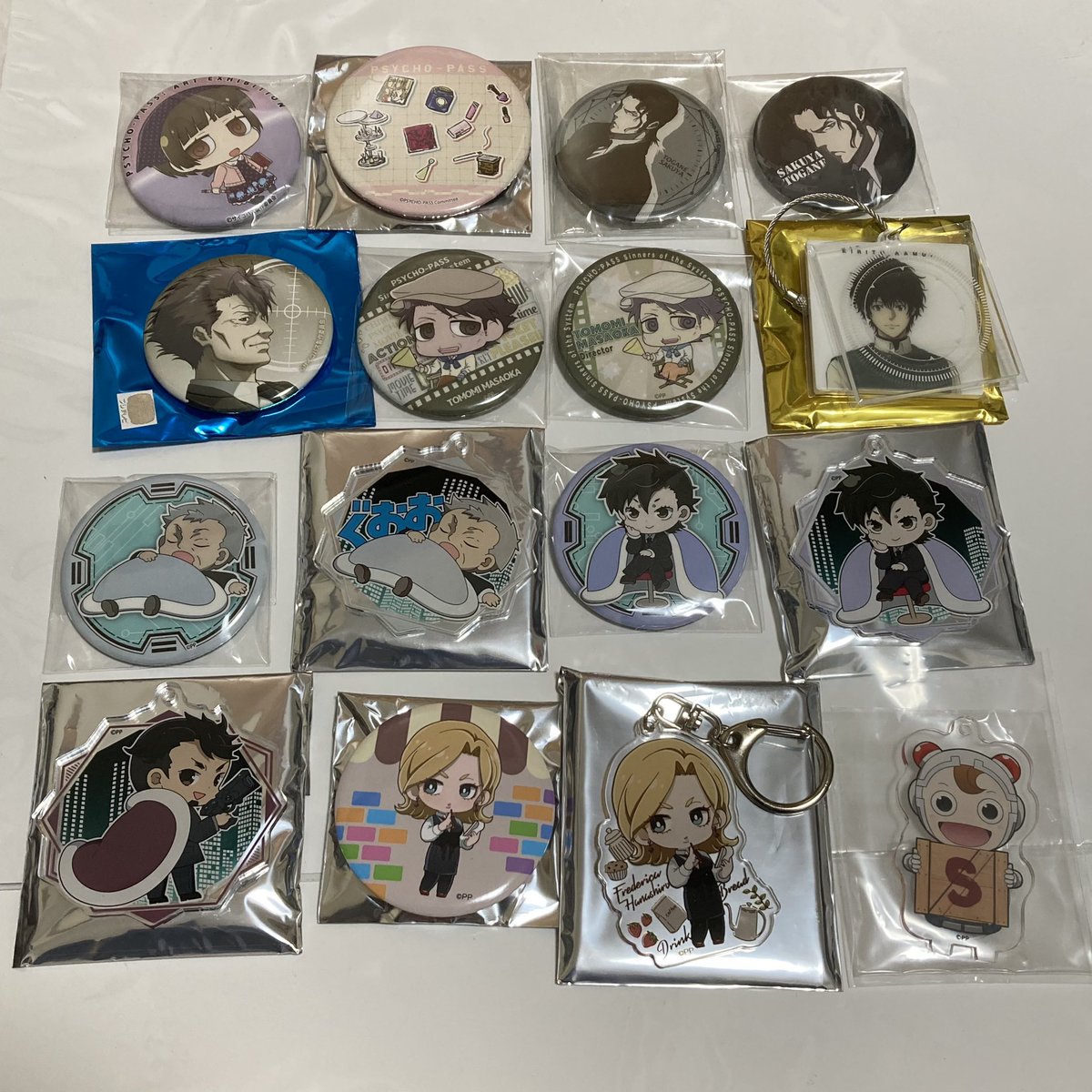 交換 譲渡 PSYCHO-PASS サイコパス 缶バッジ アクリルキーホルダー