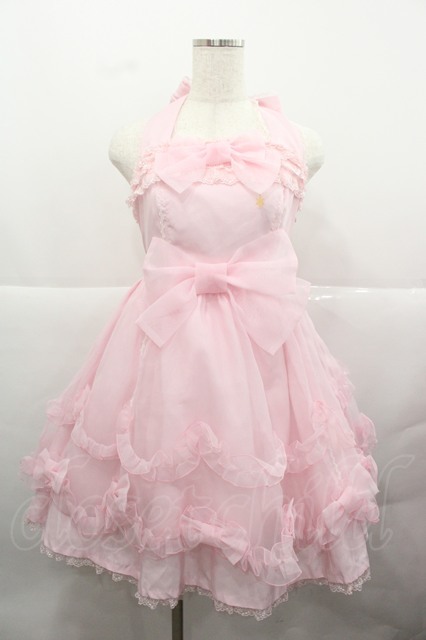 Angelic Pretty / スノークリスタルジャンパースカート ピンク I-25-12