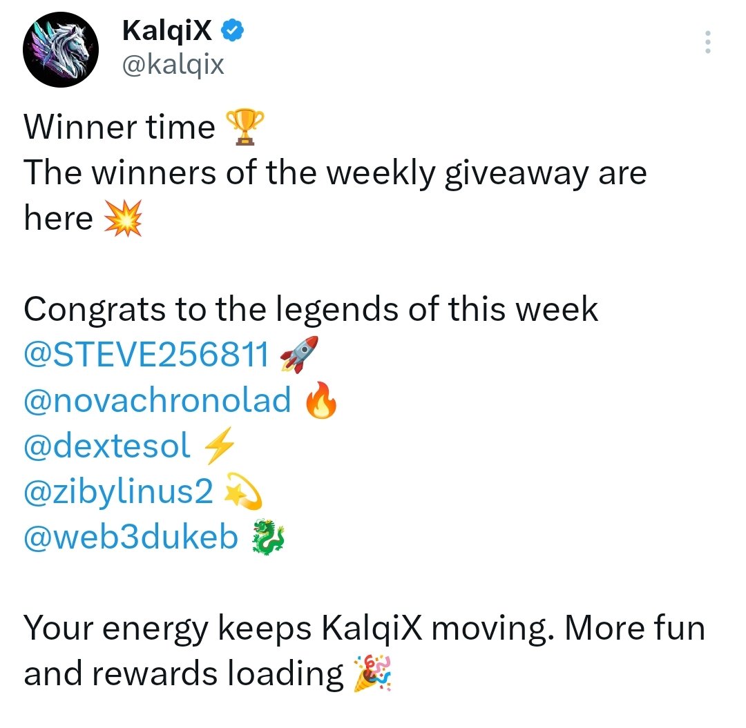web3dukeb's tweet photo. Received my 10 dollar reward from @kalqix today

Small win but feels good https://t.co/ExV22kkjO8