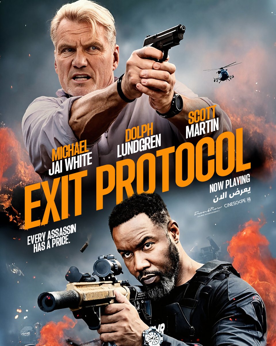 voxcinemas's tweet photo. What happens when the assassin becomes the one being hunted? 🔥

The action thriller #ExitProtocol is OUT NOW at #VOXCinemas

#ExitProtocolatVOX #GreatMoments @MajidAlFuttaim https://t.co/tpb6hOsgDE