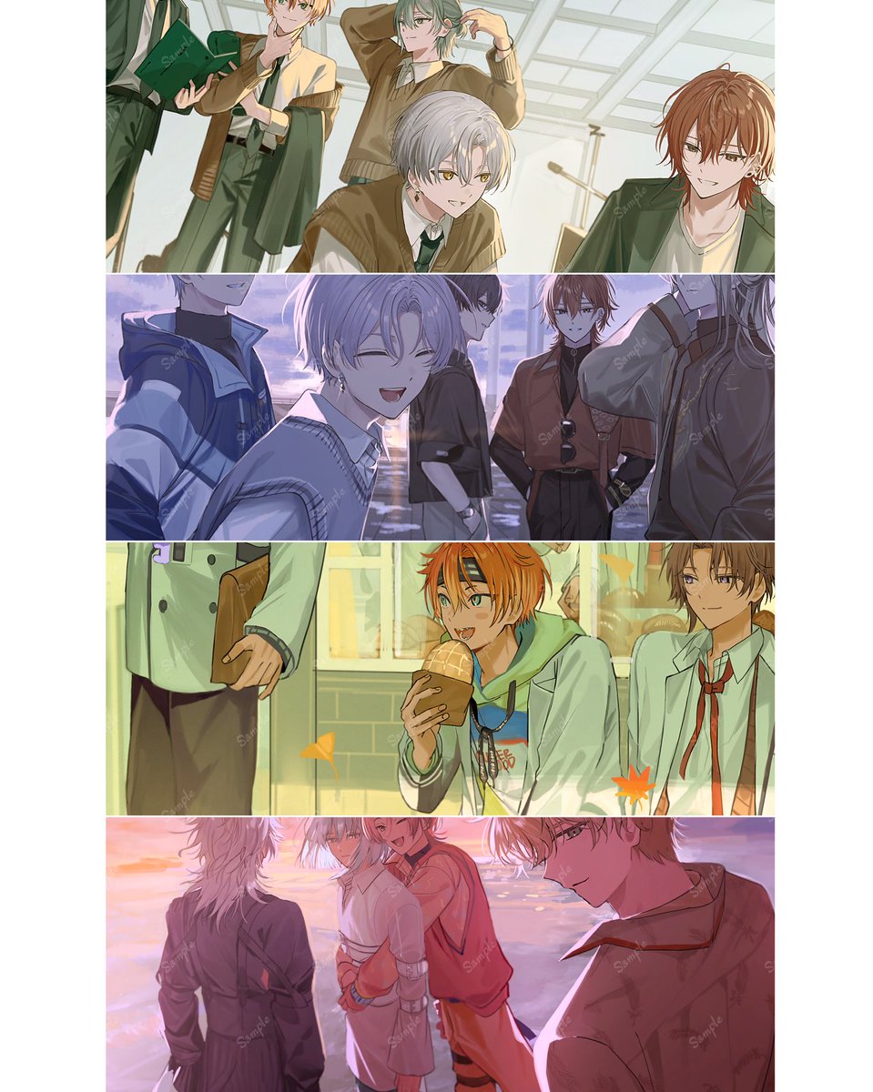 22kolink's tweet image. 【12/21 take a TRIP! 2  新刊サンプル】
『guidepost』
オールキャライラスト本/B5/ 30p/ 800円(会場価格)/通販あります
西３ネ04b/yakumi

区長やコンダクター、主任たちの日常の一コマを切り取ったようなイラスト集です。（過去捏造あり）描き下ろしは22枚あります。