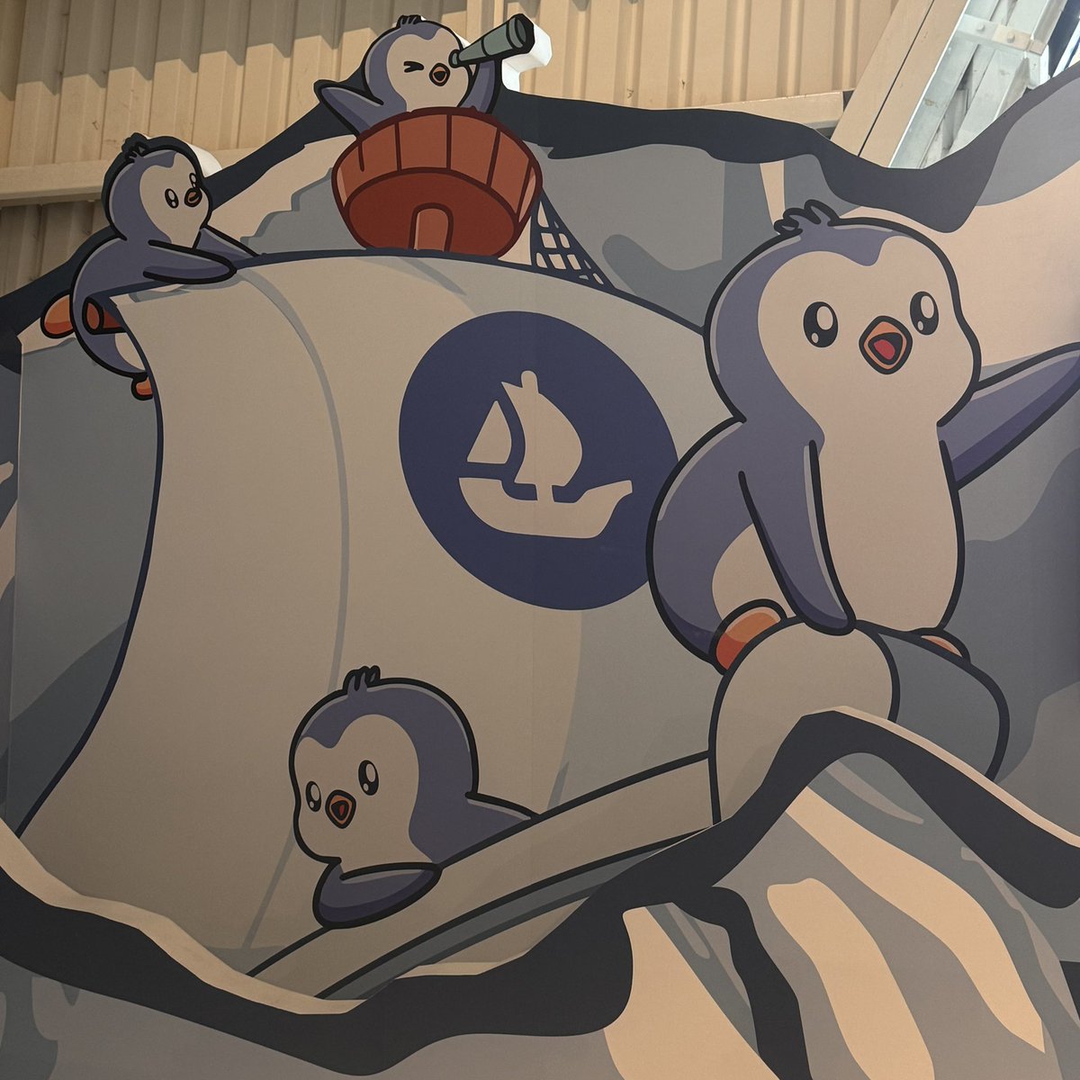 becca_nfts's tweet photo. This is your final chance to say hi and see the cutest booth at SOL breakpoint!

@pudgypenguins x @opensea cook differently and it shows.

We're waiting for you! https://t.co/W0fovYgC5q