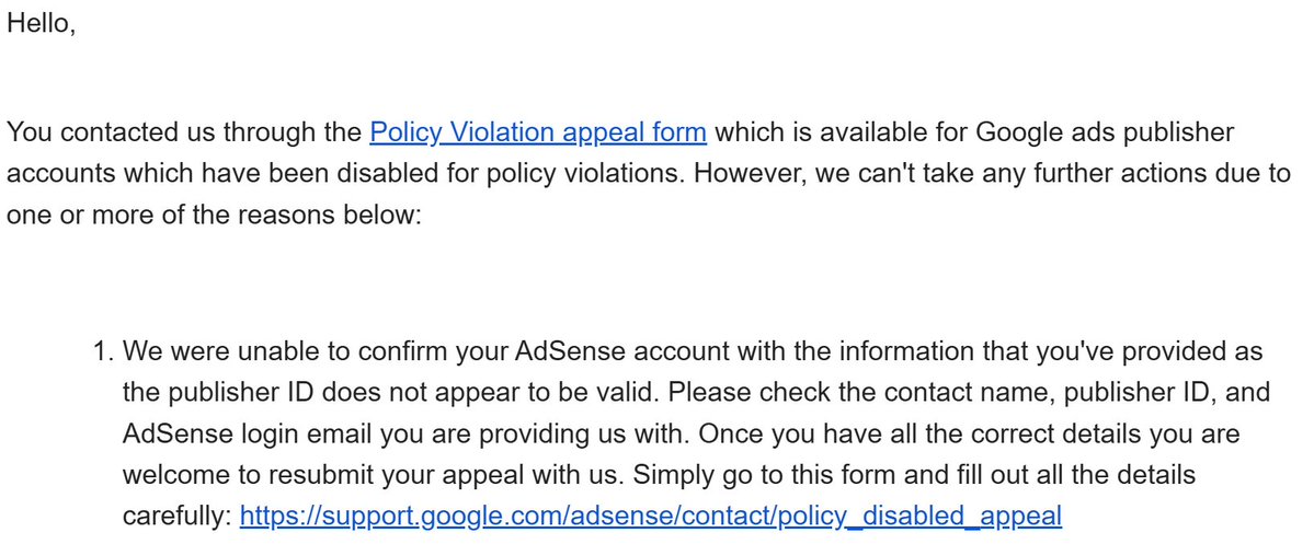 CuriousInLCL's tweet image. Youtube disabled my AdSense account for a completely false reason and my appeals aren't even getting sent to them. I need to talk to a human.

If Youtube's new AI reviewers are related to this, it sets a terrible precedent for other small channels.

@TeamYouTube