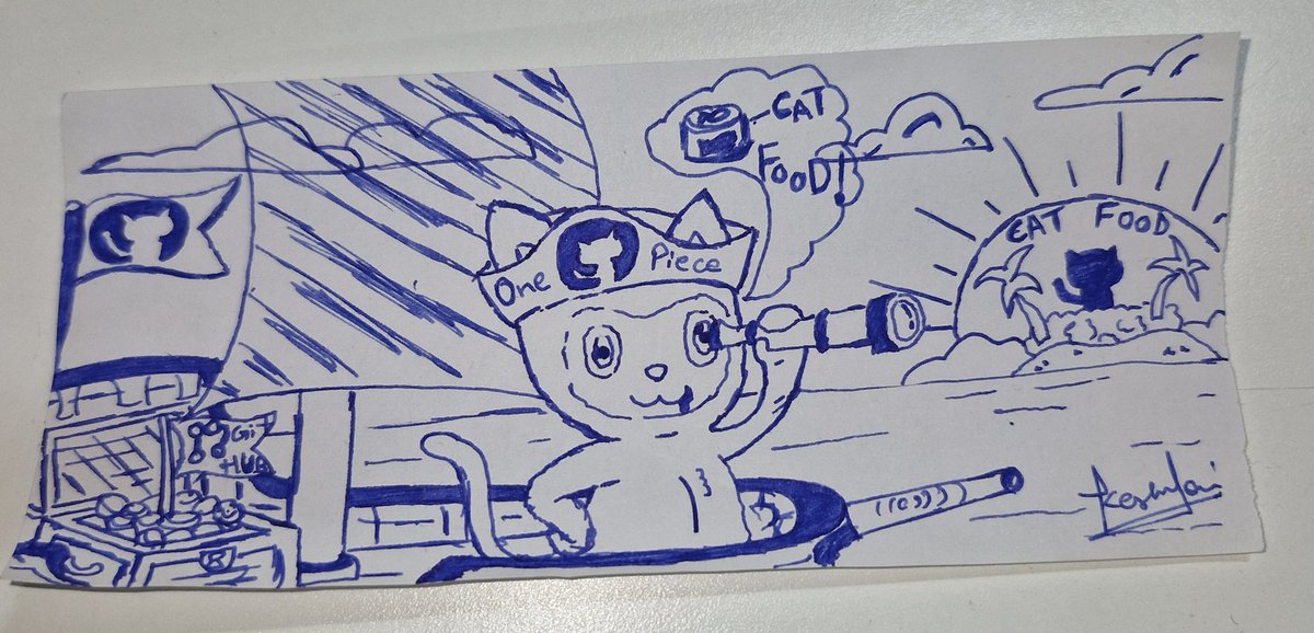 keshuu_0's tweet photo. #githubeducation
@github @GitHubEducation @zk_genesis @dualityai
Once upon a commit... GitHub Mona 🏴‍☠️ set sail In search of the legendary island of catfood🐱🐟🏝 https://t.co/88rsTgW0sY