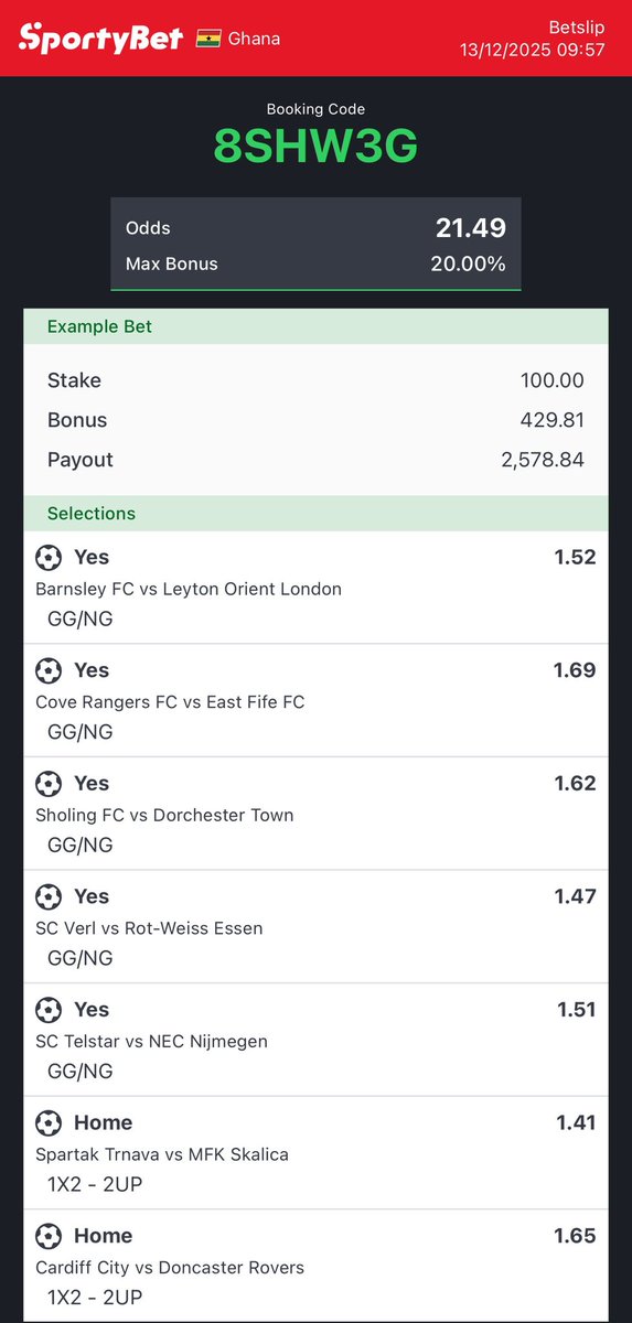 J1free_1x's tweet photo. 20 Odds 🇬🇭

8SHW3G https://t.co/ot9zKkh1ka