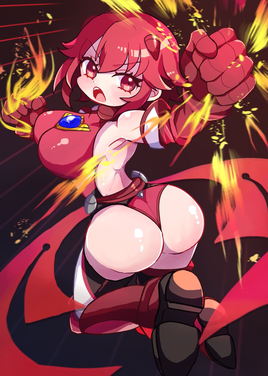 skebで依頼した  
うちの子変身ヒロインが納品されました  

「戦闘中なブレイブハートアカネ」
(汚れあり・なしver)

次リプで絵師様紹介になります 