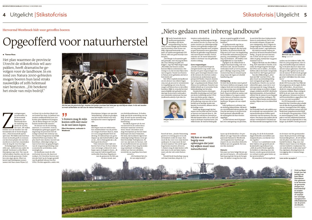 Opgeofferd aan de stikstofhoax...
De natuur wordt er echt niet beter van.
Lees hier hoe boeren van hun erf gejaagd worden.
Om wanhopig stil van te worden... 😢
Geen woorden... 😭

Lezen en delen graag🙏

Via <a href="/refdag/">RD.nl</a> <a href="/Roosopurk/">Tiemen Roos</a>