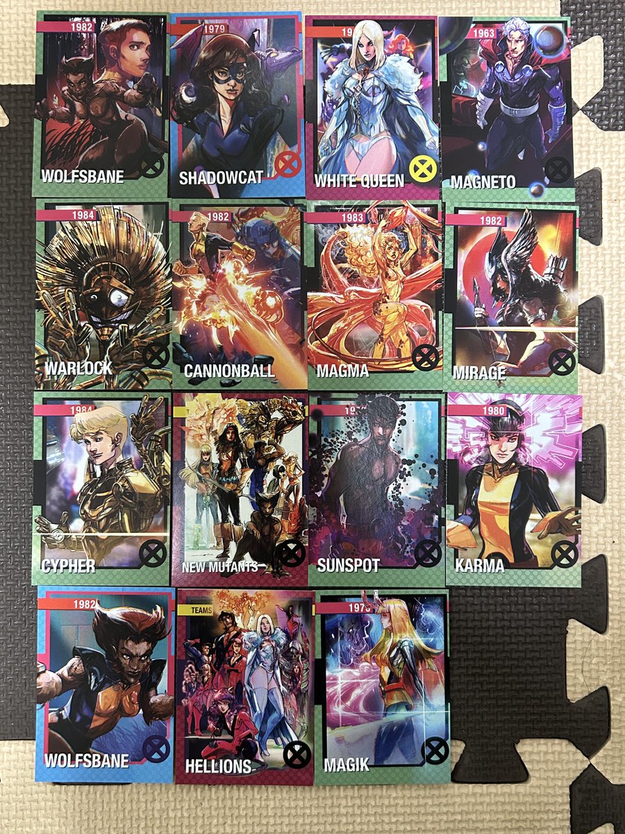 Peter Nguyen先生のX-MENトレーディングカードも少し購入。今回はNew