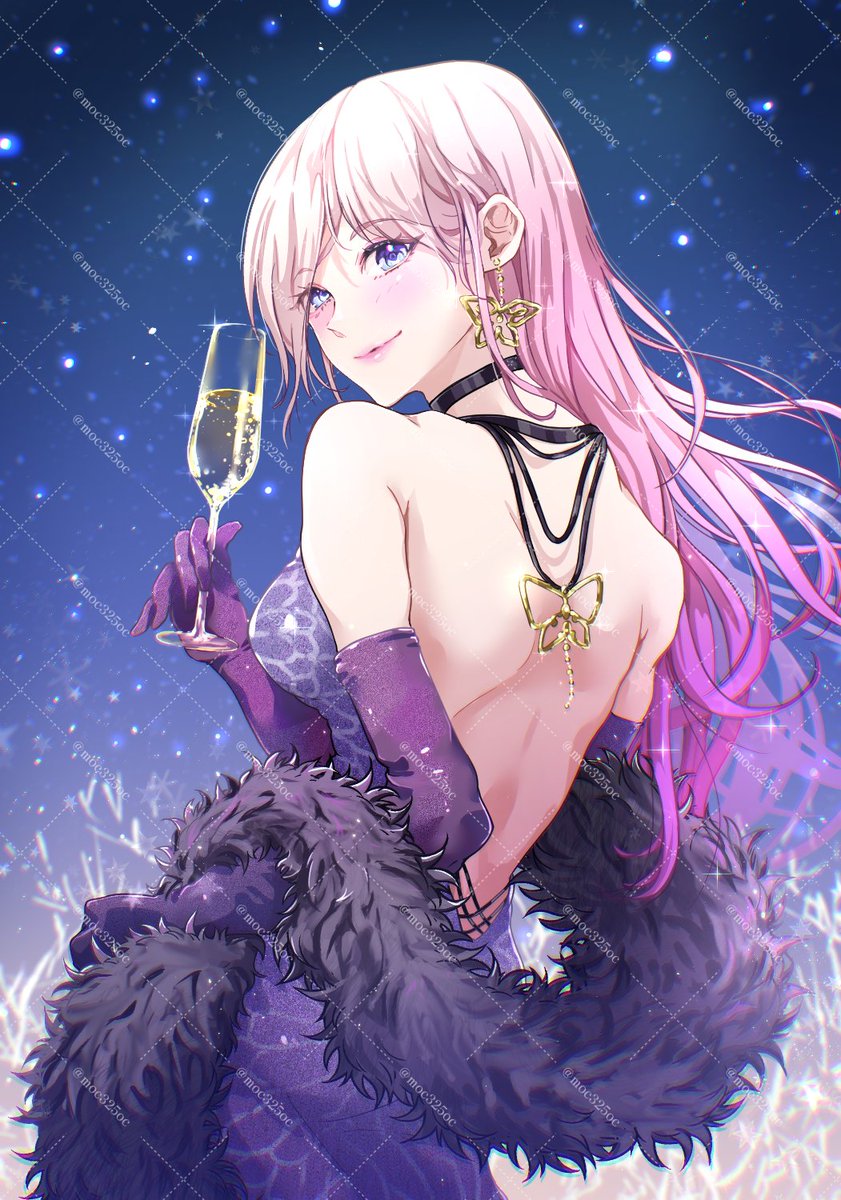 鳳蝶イリス様（<a href="/Ageha_iriS/">鳳蝶イリス☪️🦋</a>）
ご依頼ありがとうございました！
記念の日の一枚を描かせて頂き感謝です🦋

#Commission #IRIAMライバー