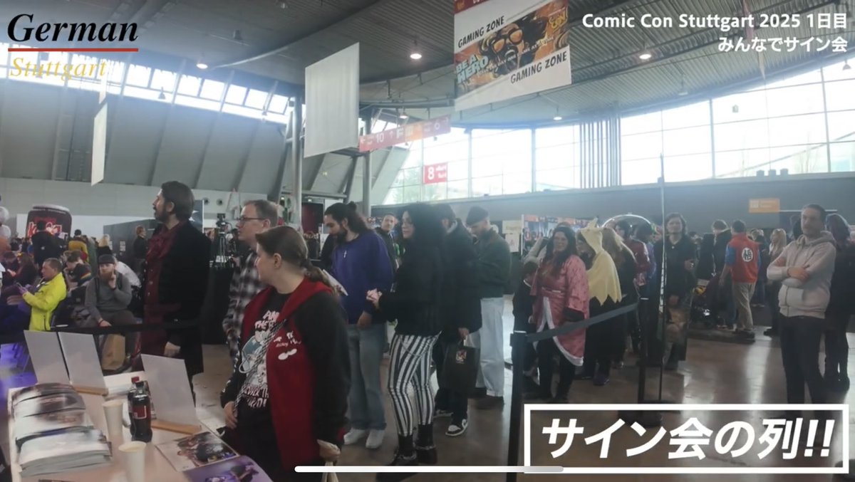 KenjitheEMO's tweet photo. 先日の #ComicconStuttgart でのGaming Zoneの様子、サイン会やステージの様子がわかるVlogができました！
藤岡さんおでーんさんAnimoさんの勇姿もご覧あれ！
12月に続編も作ります！チャンネル登録高評価なにとぞーー！
https://t.co/sf5Ly1z6KY https://t.co/tLsUimkHSI