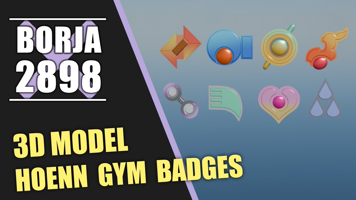Borja9828's tweet photo. Pokémon • Hoenn Gym Badges • 3D Model to print https://t.co/SgyOZnnh9U